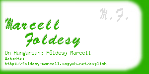 marcell foldesy business card